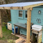 Covered washing up area
